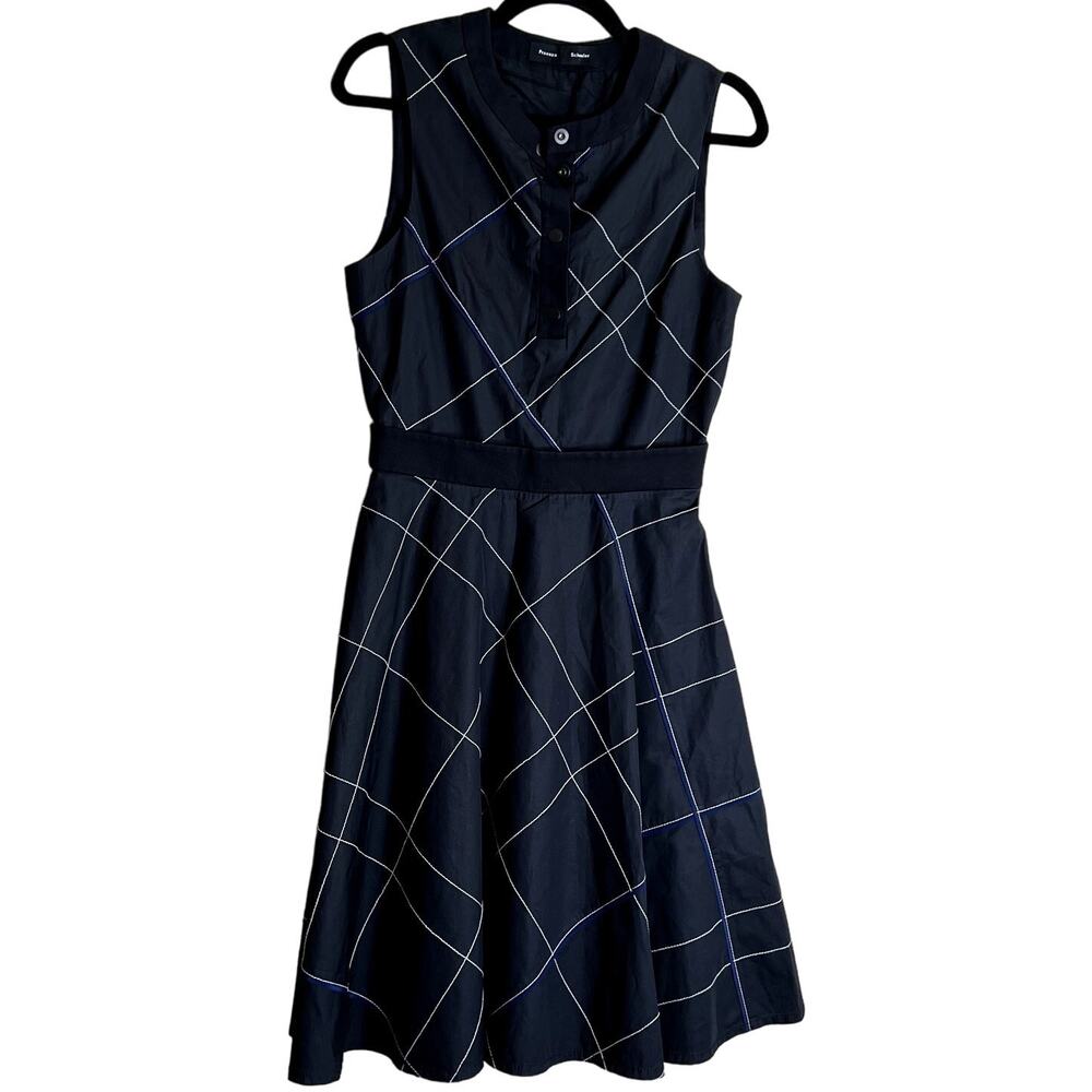 Proenza Schouler Dress Plaid Women 6 Silk Designer Luxury Preppy Dark Academia
